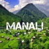 Manali scenic mountain valley with lush green hills and village